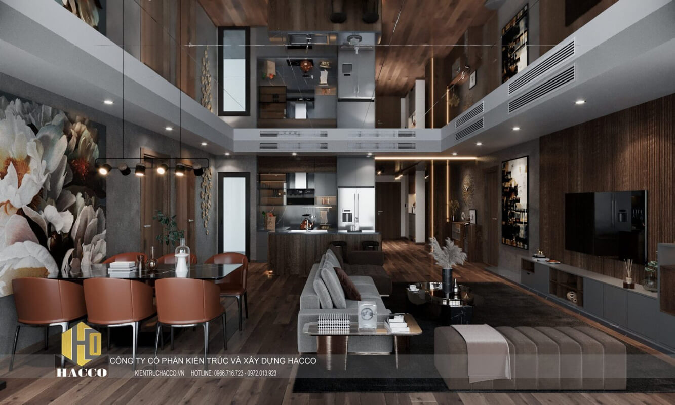  Living Room - Kitchen Interior by Trong Khoa