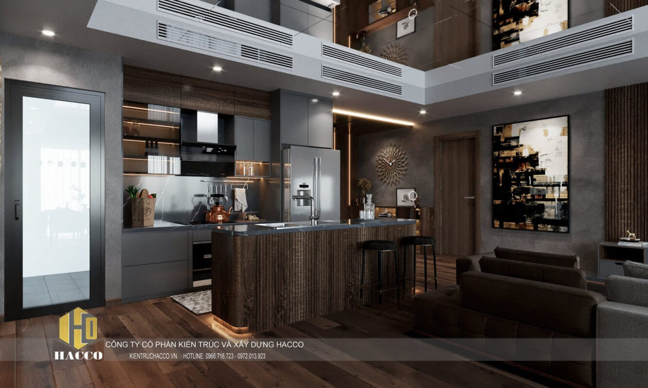  Living Room - Kitchen Interior by Trong Khoa
