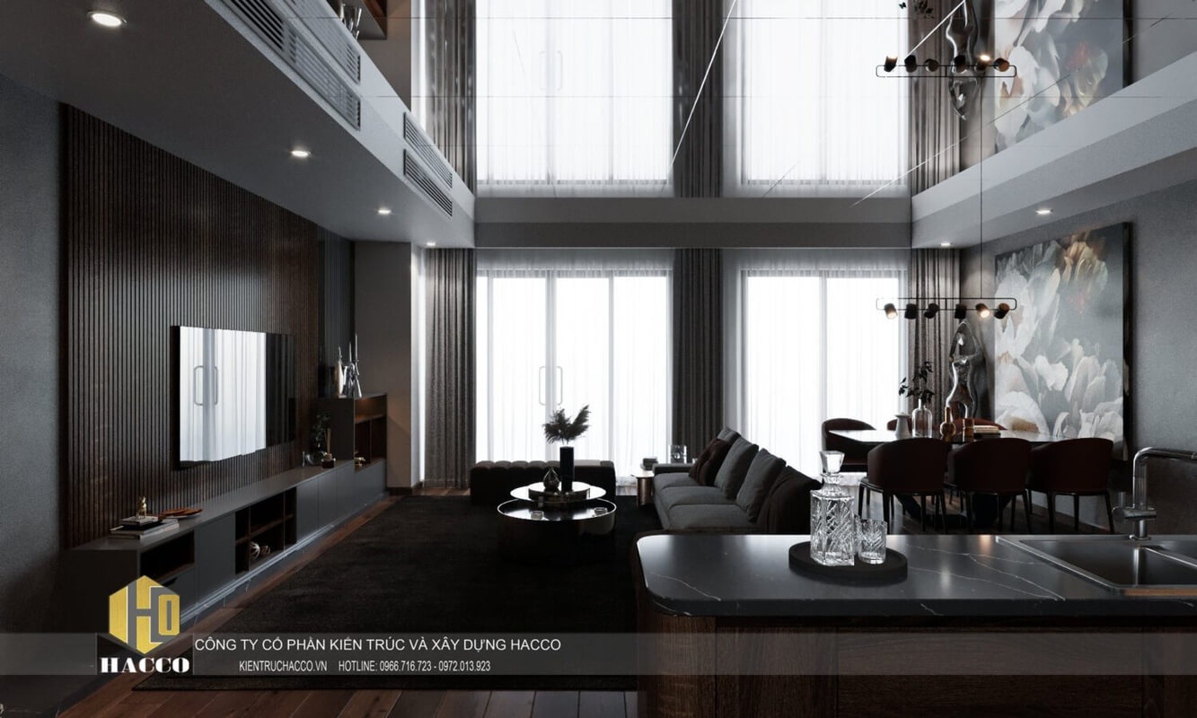  Living Room - Kitchen Interior by Trong Khoa