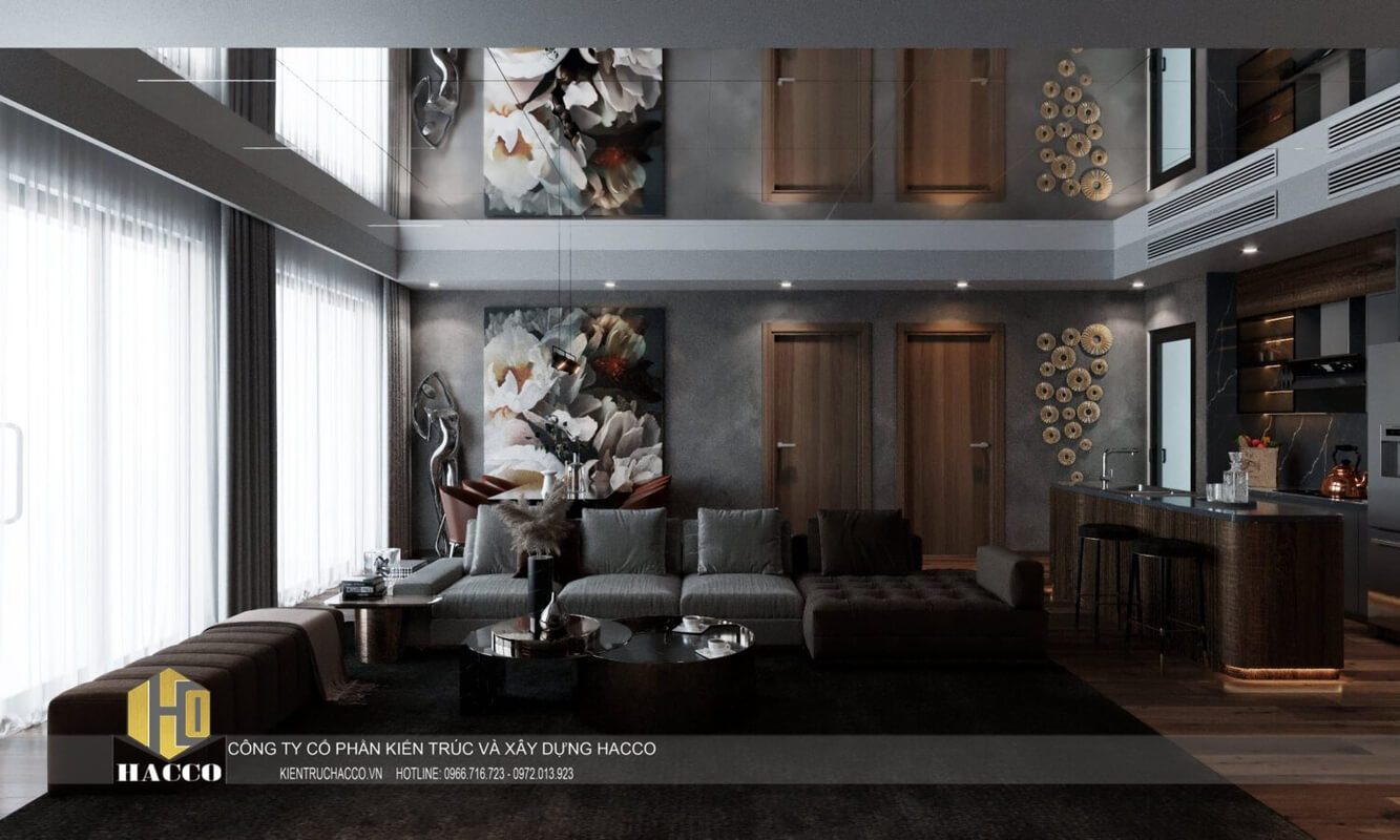  Living Room - Kitchen Interior by Trong Khoa