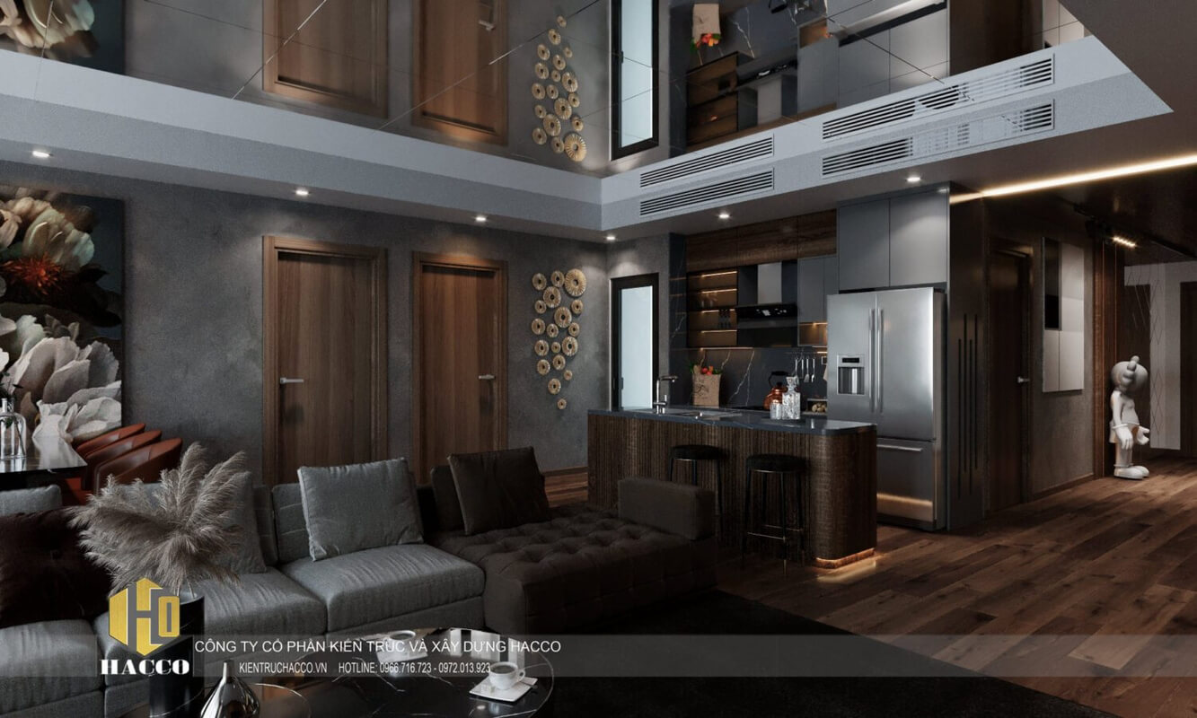  Living Room - Kitchen Interior by Trong Khoa