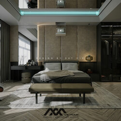  Master Bedroom Interior Model by Dat Hip 