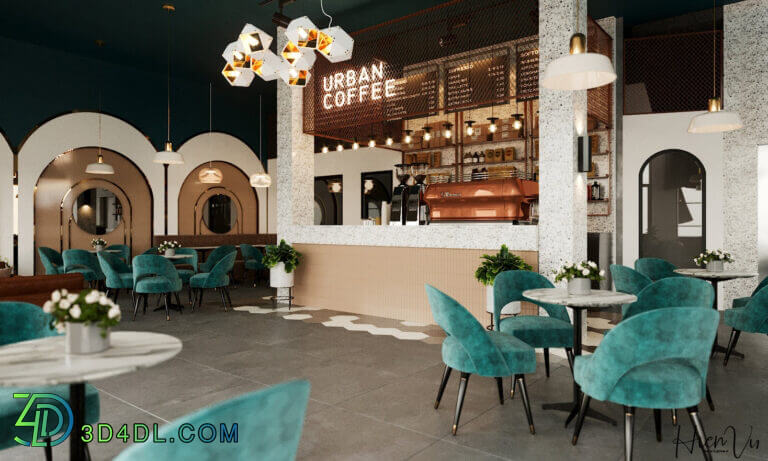 3D Model Interior Coffee 35 Scenes File 3dsmax By Hien Vu