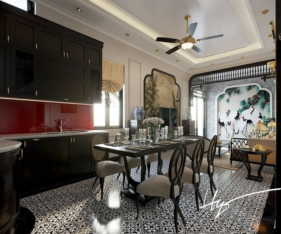  Interior Living room- Kitchen Model By Manh Hung Le