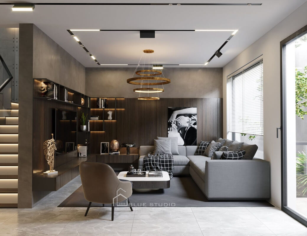  Living Room - Kitchen Interior Model by Vu Hung Thinh