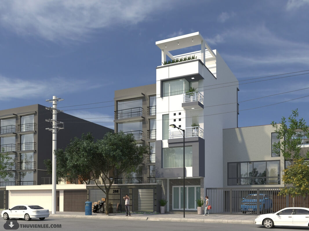 3D Exterior House 8 Scene Model 3dsmax By Huy Hieu Lee