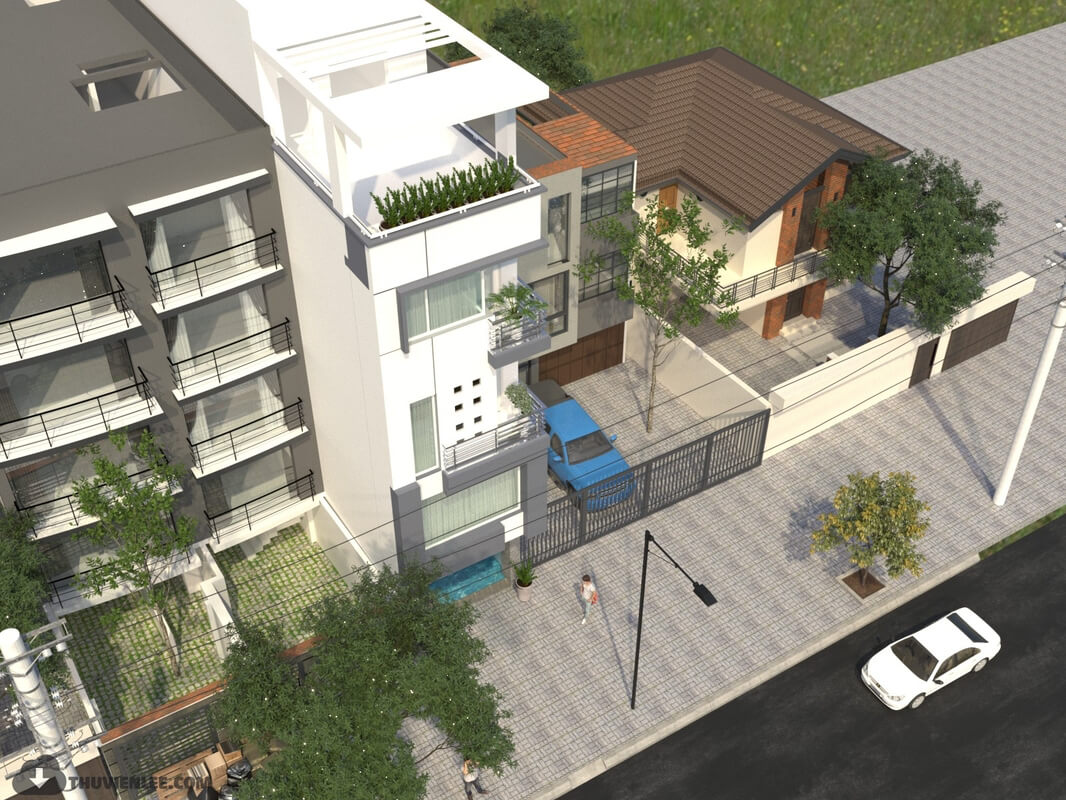 3D Exterior House 8 Scene Model 3dsmax By Huy Hieu Lee