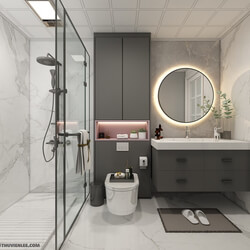  3D Bathroom Furniture by Huy Hieu Lee 