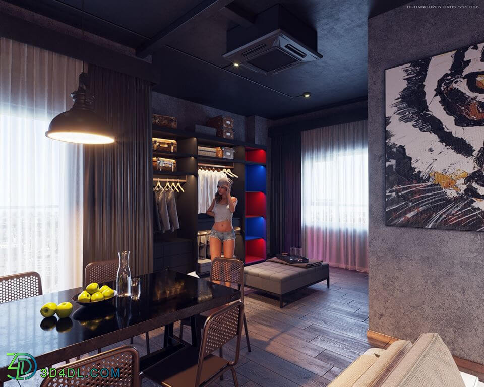 3D Interior Apartment 85 Scene File 3dsmax By Chuns Nguyen