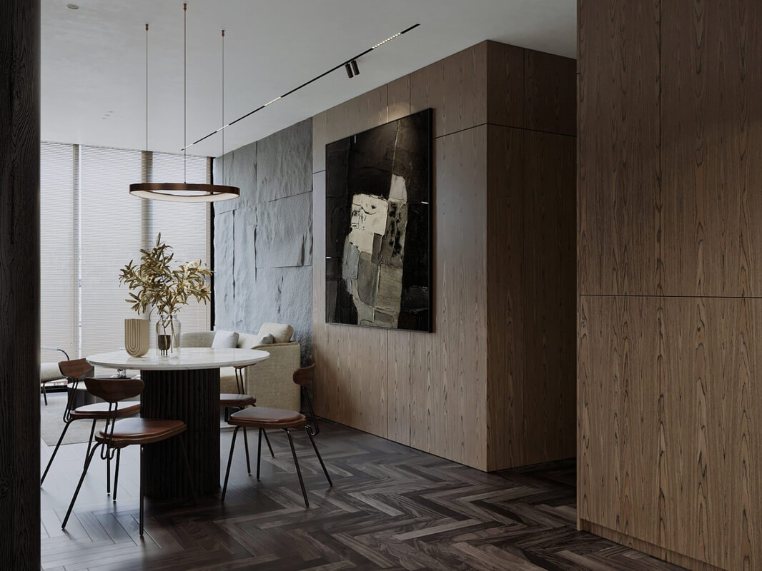  Living Room – Kitchen Interior Model By Hoang Hai Anh
