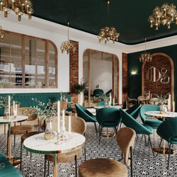 3D Model Interior Coffee 70 Scenes File 3dsmax By Khoa Nq 