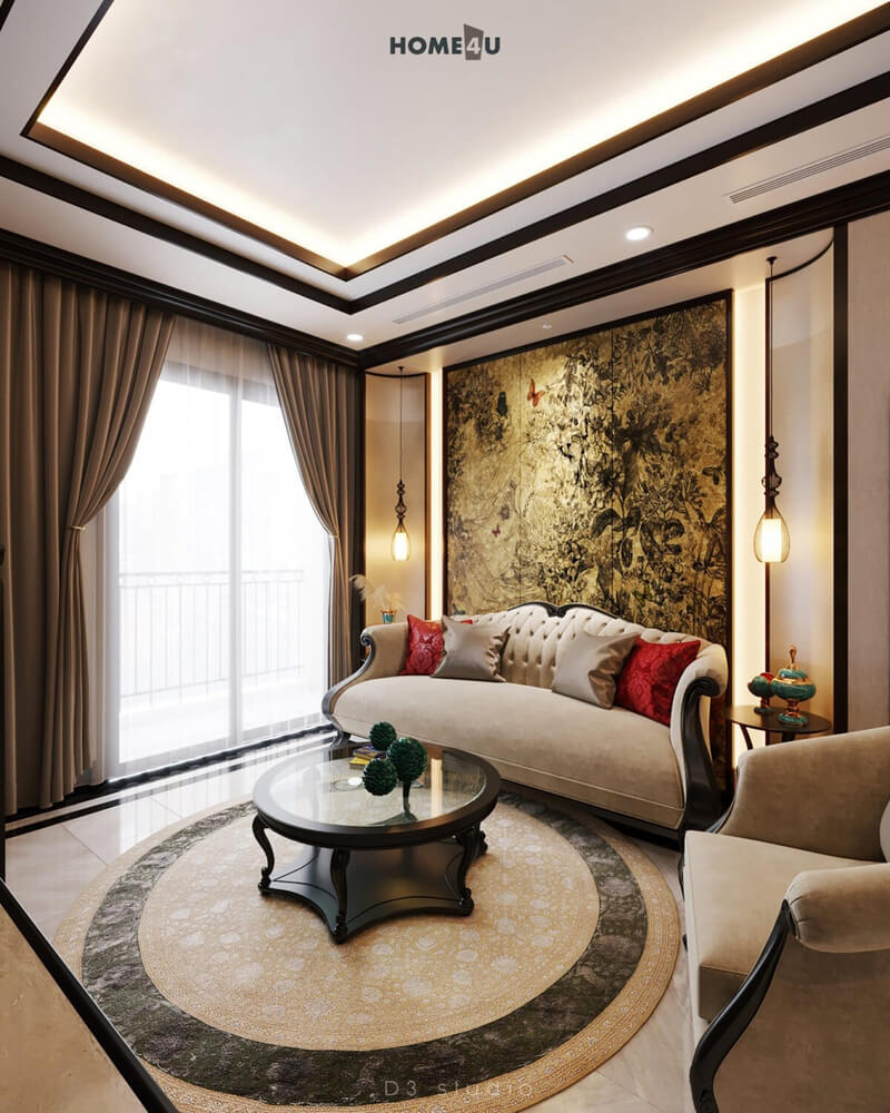  3D Indochine Apartment Interior By Duong Bui