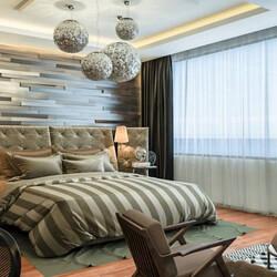 3D Interior Scenes File 3dsmax Model Bedroom 09 