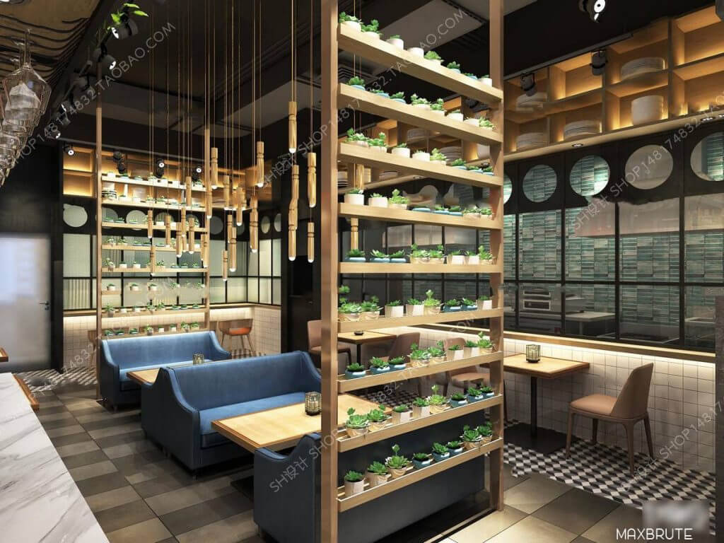 3D Model Interior Coffee 2 Scenes File 3dsmax Free Download