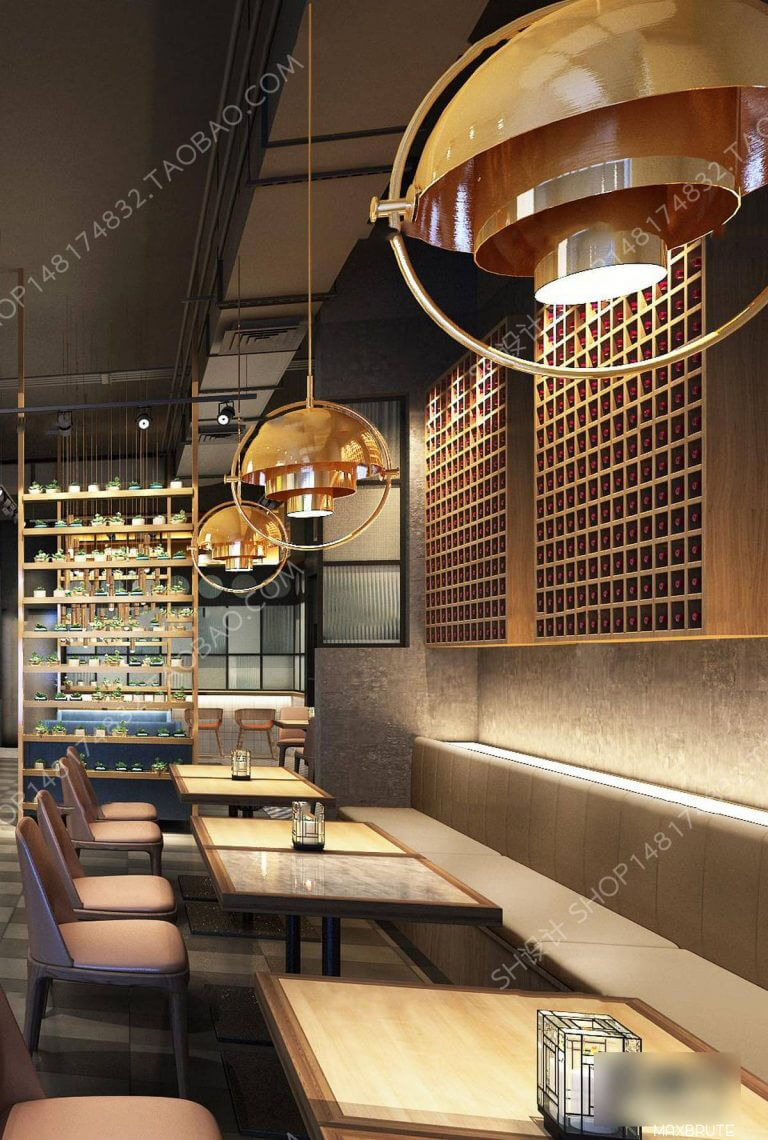 3D Model Interior Coffee 2 Scenes File 3dsmax Free Download