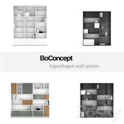 BoConcept Copenhagen wall system set 3 TV Wall 3D Models 