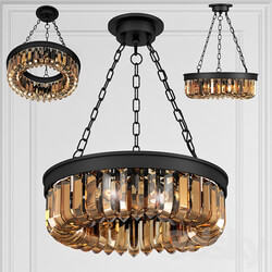 Chandelier Retro Frozen Glass Chandelier 6 Pendant light 3D Models 