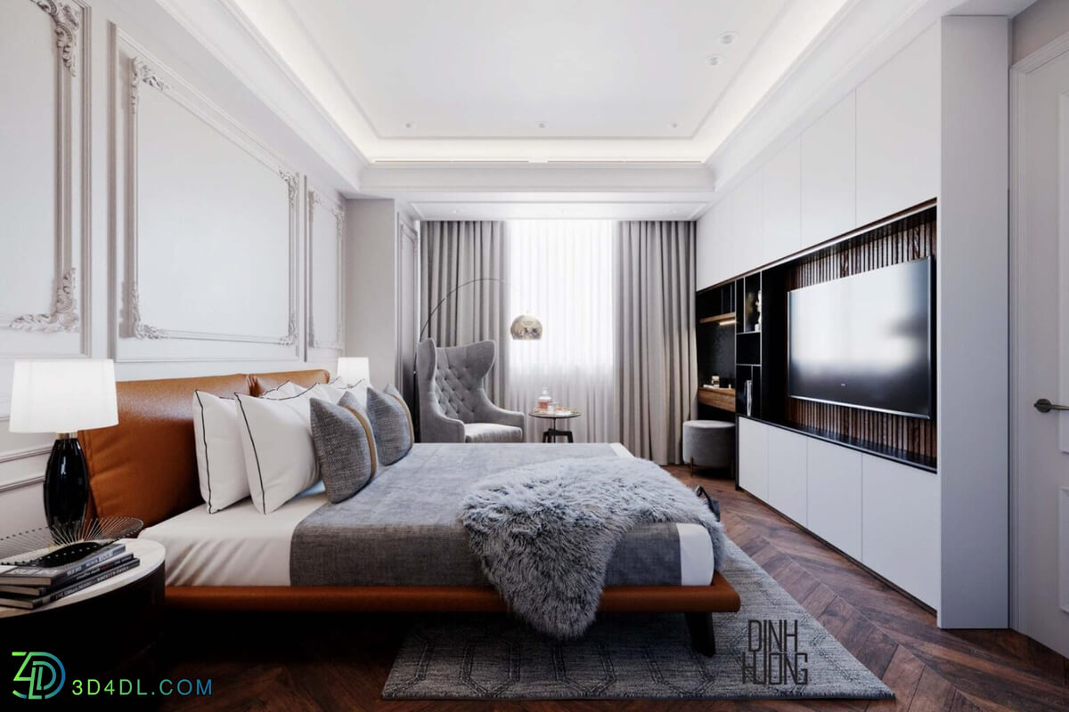 3D Interior Scenes File 3dsmax Model Bedroom 427 By Huong Dinh