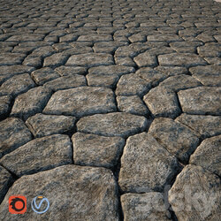 The path of stones Environment elements 3D Models 