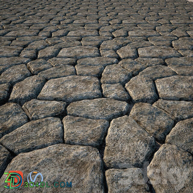 The path of stones Environment elements 3D Models