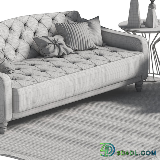 Novogratz Vintage Tufted Sofa Sleeper II