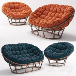 Rattan chair Papasan and Sofa Rattan Mamasan 