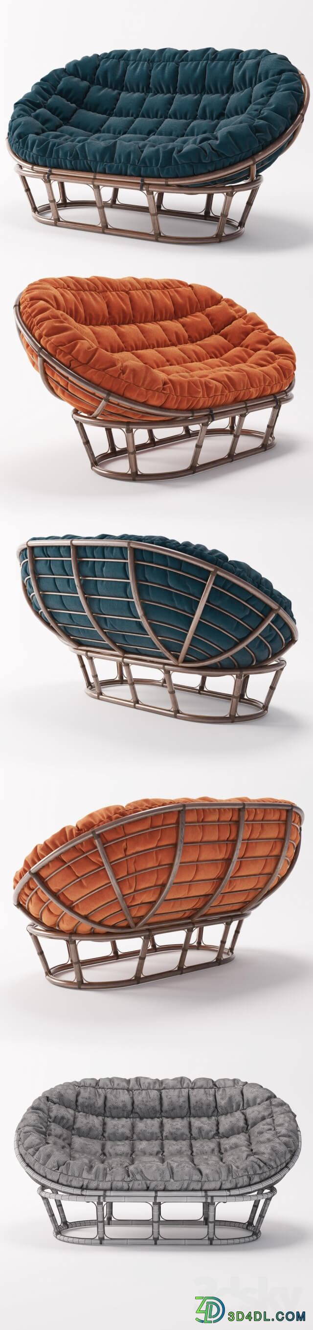 Rattan chair Papasan and Sofa Rattan Mamasan