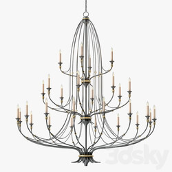 Currey and Company Folgate Chandelier Pendant light 3D Models 