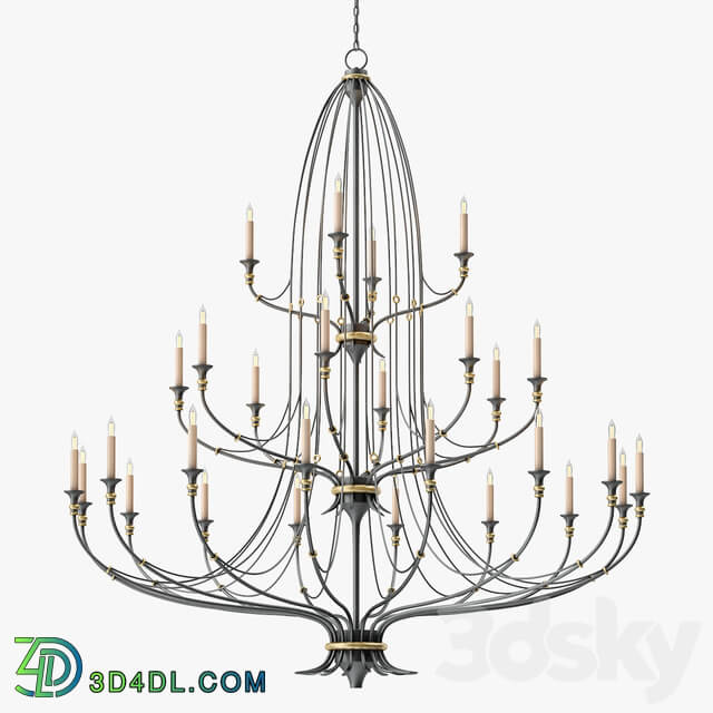 Currey and Company Folgate Chandelier Pendant light 3D Models