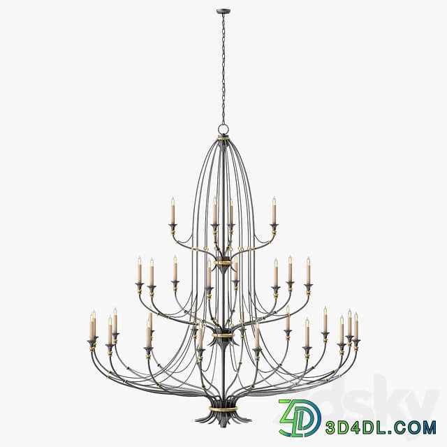 Currey and Company Folgate Chandelier Pendant light 3D Models