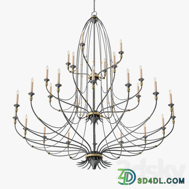 Currey and Company Folgate Chandelier Pendant light 3D Models