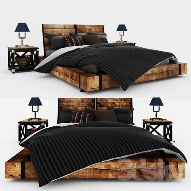 Bed Bed of timber Loft