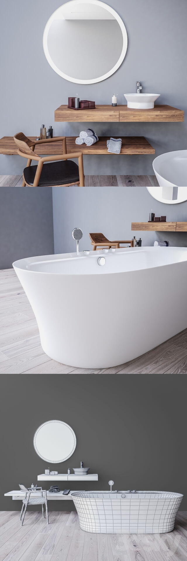 Krion Tono Bathroom set