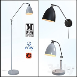 Lamps from the company Markslöjd model FREDRIKSHAMN table lamp floor lamp and sconces. 