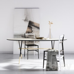 Table Chair Pietro Russo Piuma Table Set 