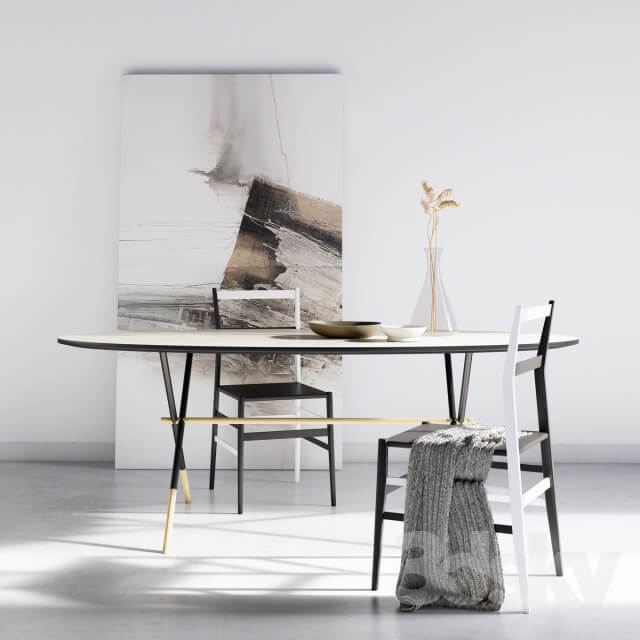 Table Chair Pietro Russo Piuma Table Set