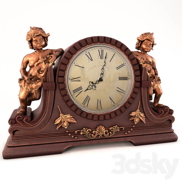 Antiquarian Table Clocks Watches Clocks 3D Models