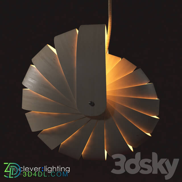 Lamp Nautilus Lightshade Natural Pendant light 3D Models