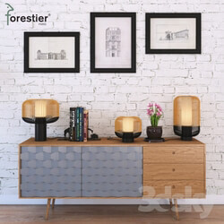 Sideboard Chest of drawer Forestier BAMBOO LIGHT SET 