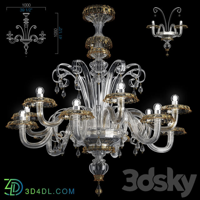 Barovier Toso Rabat Pendant light 3D Models