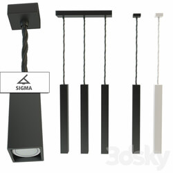 Sigma Fan Slim Pendant light 3D Models 