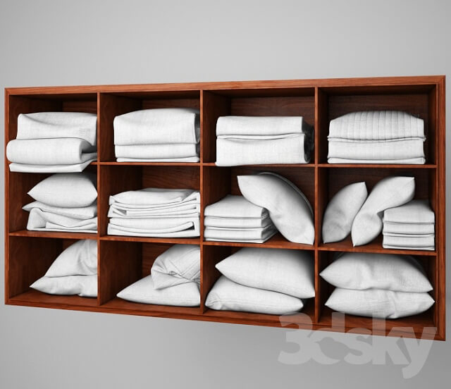 Other decorative objects Shelf with pillows and blankets