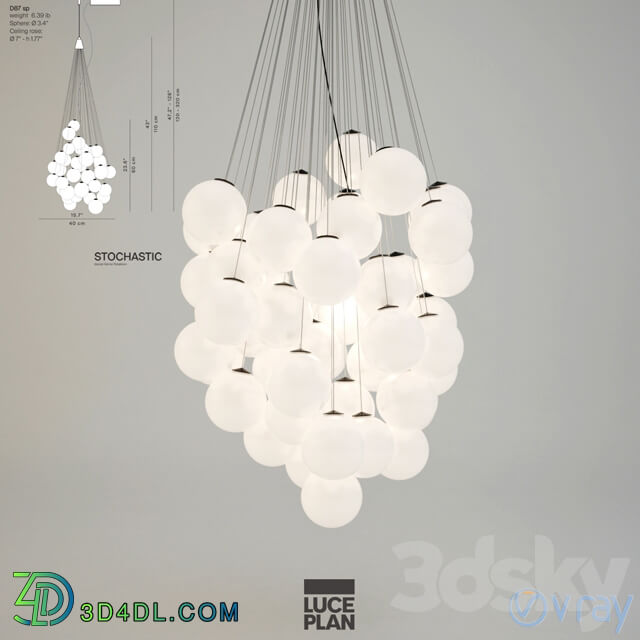 Luceplan Stochastik Pendant light 3D Models