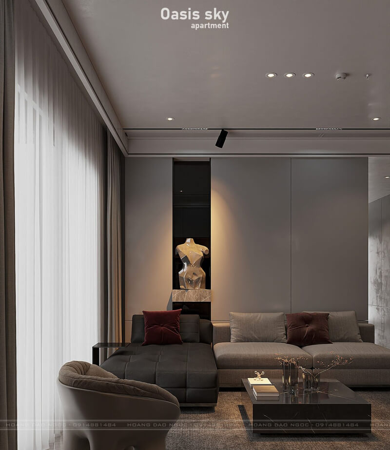 13184. 3D Living Room - Kitchen Interior Model Download by Hoang Dao Ngoc