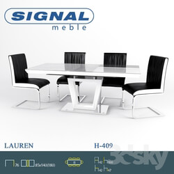 Table Chair Signal dining group LAUREN H 409 