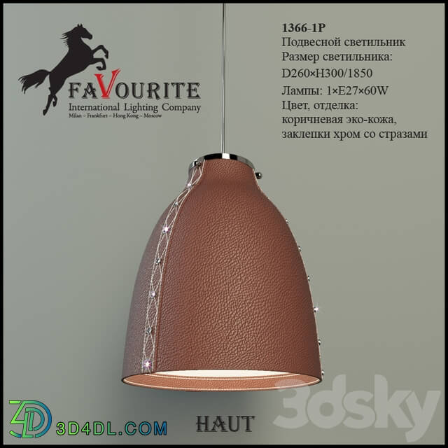 Favourite 1366 1P Pendant light 3D Models