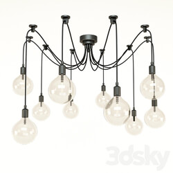 Edison chandelier Pendant light 3D Models 