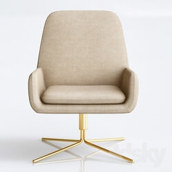 Copper square chair Softline 