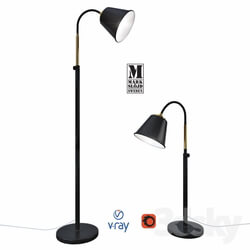 Table and floor lamps model KOLDING from the company MARKSLOJD Sweden. 