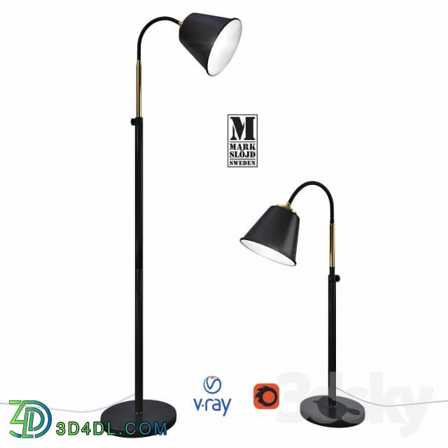 Table and floor lamps model KOLDING from the company MARKSLOJD Sweden.